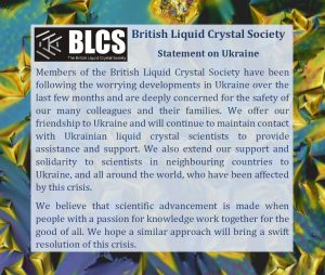 Image shows a text statement from the BLCS regarding Ukraine