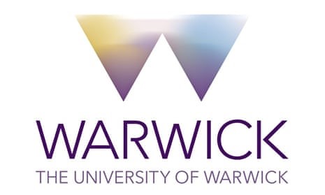 Images says University of Warrick in a purple font.